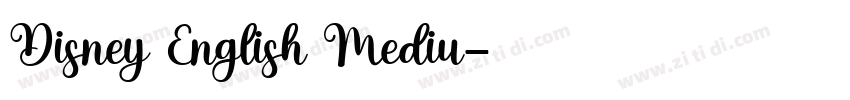 Disney English Mediu字体转换